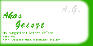 akos geiszt business card